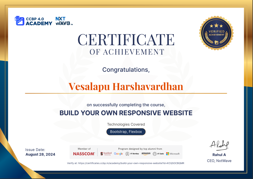 Responsive Website Certificate